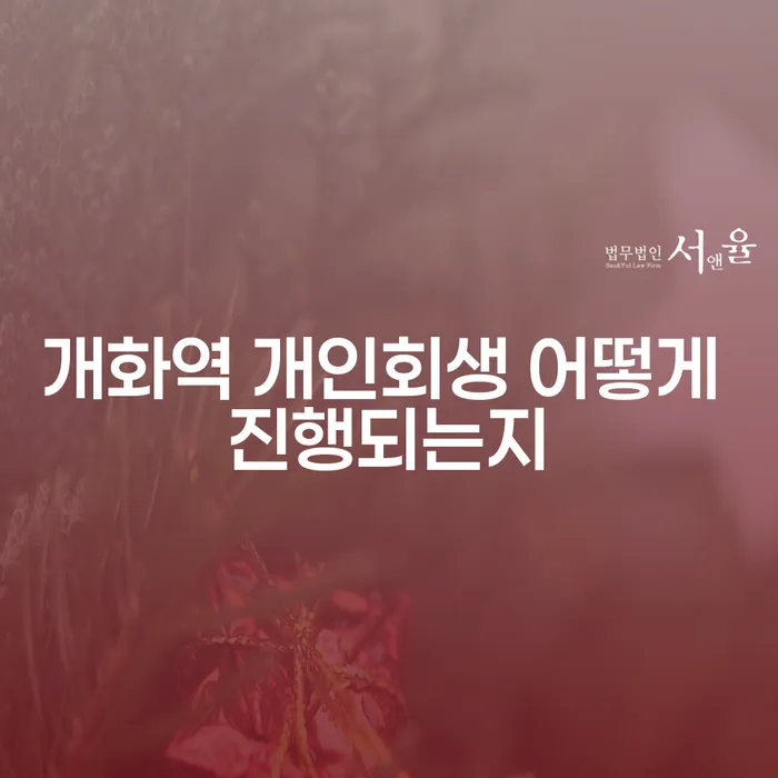 개화역 개인회생 어떻게 진행되는지