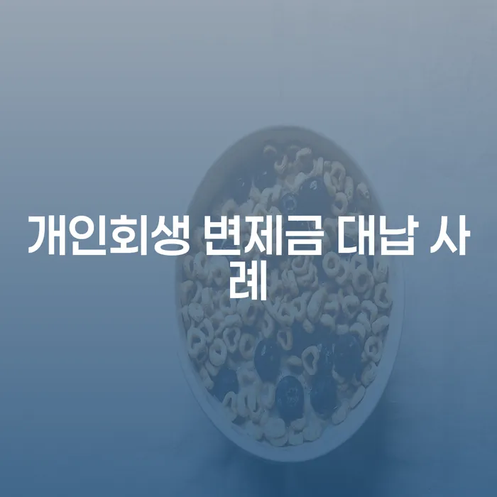 개인회생 변제금 대납 사례는 어떻게 해결할 수 있을까요?